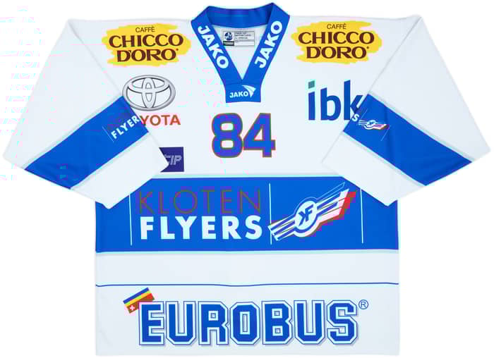 2005-06 Kloten Flyers #84 Ochsner Hockey Authentic Away Jersey - 8/10 - (XL)