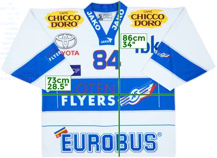 2005-06 Kloten Flyers #84 Ochsner Hockey Authentic Away Jersey - 8/10 - (XL)