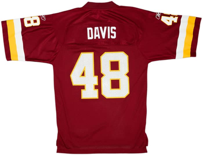 2002 Washington Redskins Davis #48 Reebok On Field Home Jersey - 9/10 - (S)