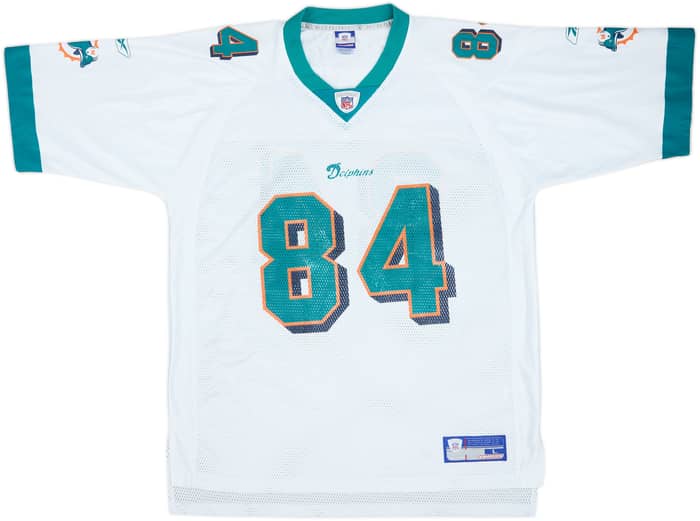 2002-04 Miami Dolphins Chambers #84 Reebok On Field Away Jersey - 8/10 - (L)