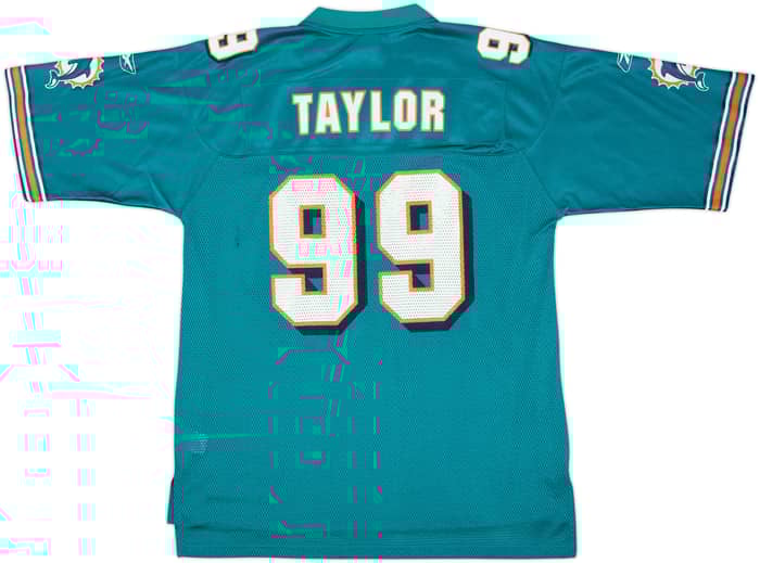 2002-04 Miami Dolphins Taylor #99 Reebok On Field Home Jersey - 7/10 - (L)