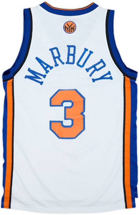 2004-06 New York Knicks Marbury #3 Reebok Swingman Home Jersey - 4/10 - (S)