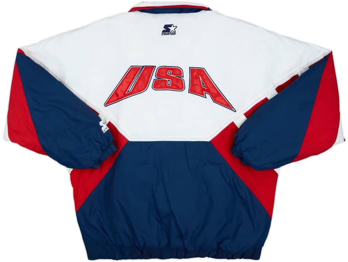 1996 Team USA Atlanta Olympic Games Starter 1/2 Zip Rain Coat - 8/10 - (L)