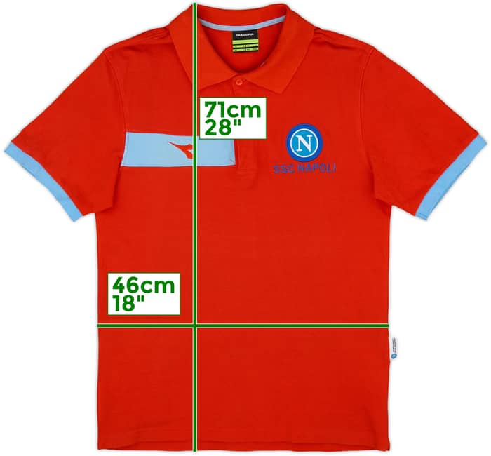 2000-01 Napoli Diadora Polo Shirt - 9/10 - (S)