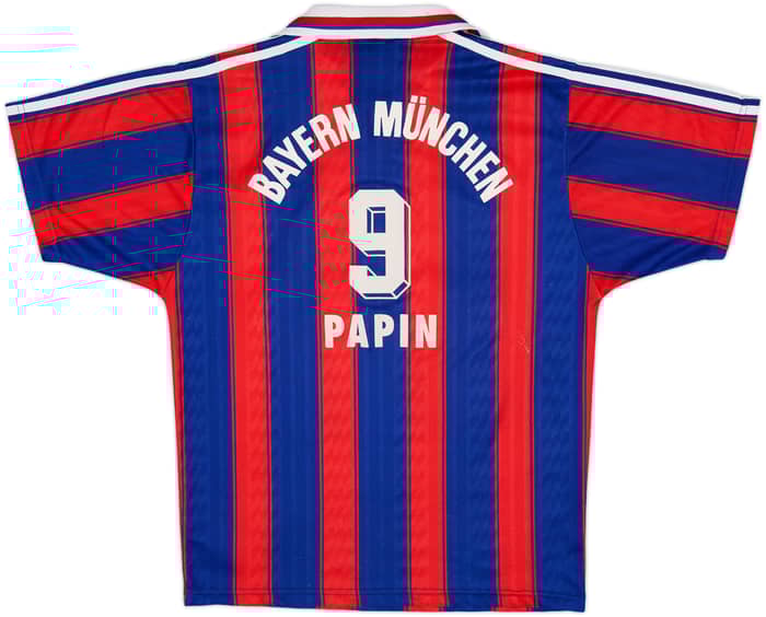 1995-97 Bayern Munich Home Shirt Papin #9 - 5/10 - (S)