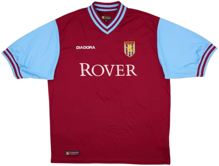 2002-03 Aston Villa Home Shirt Mellberg #4 - 8/10 - (L)