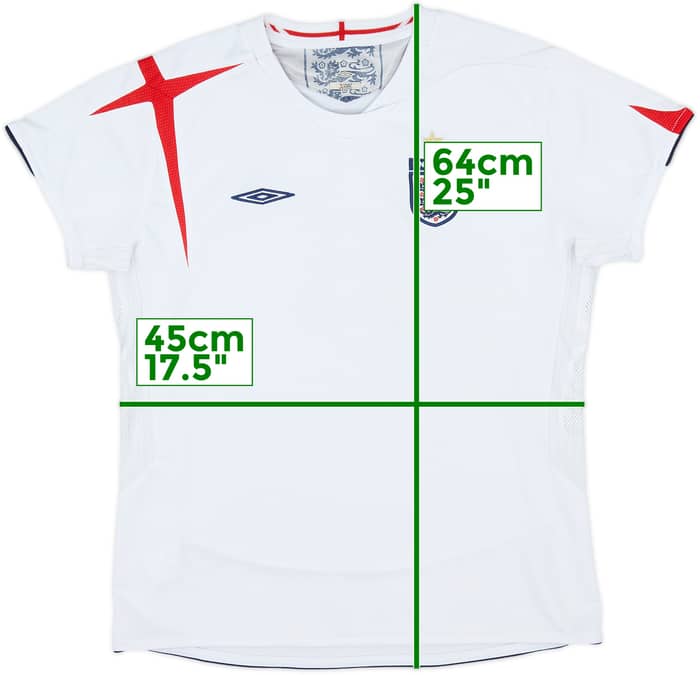 2005-07 England Home Shirt - 8/10 - (Women's L)