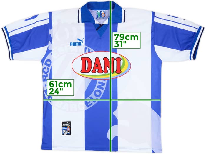 1997-98 Espanyol Match Issue Home Shirt #16