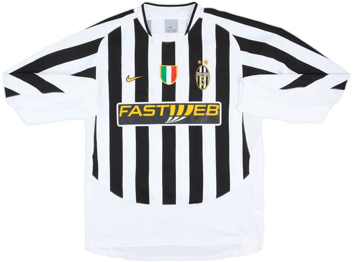 2003-04 Juventus Match Issue Home L/S Shirt Tudor #5