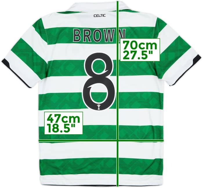 Camiseta de local del Celtic 2010-12 Brown #8 - 6/10 - (S)
