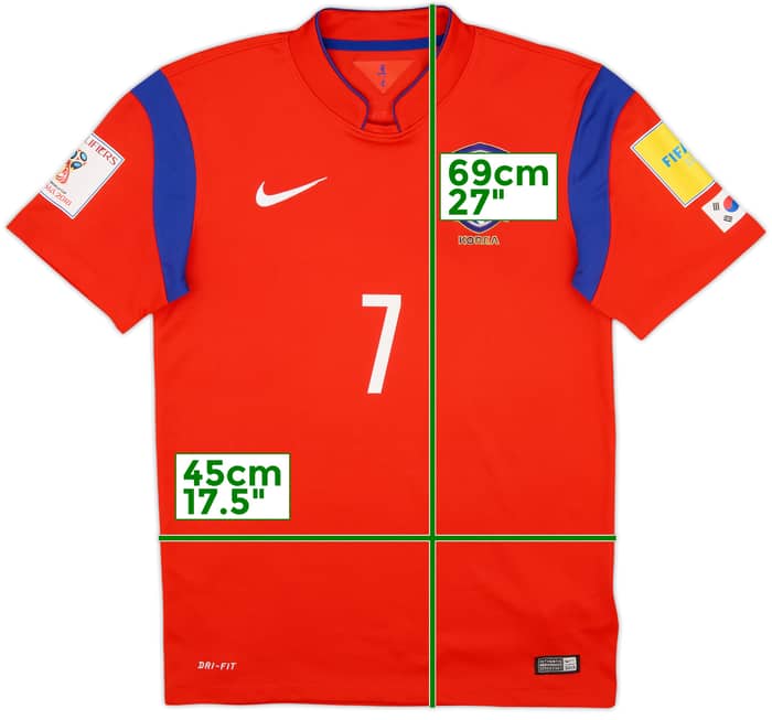 2014-15 South Korea Home Shirt #7 - 9/10 - (S)
