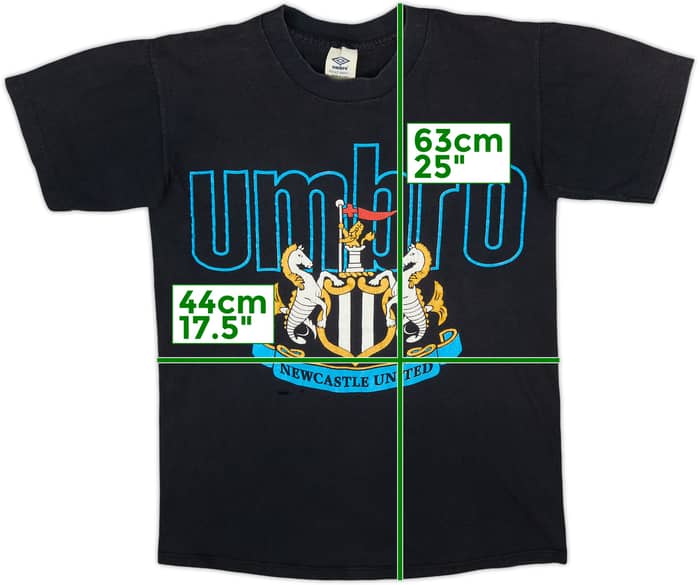 1990-91 Newcastle Umbro Cotton Tee - 5/10 - (S)