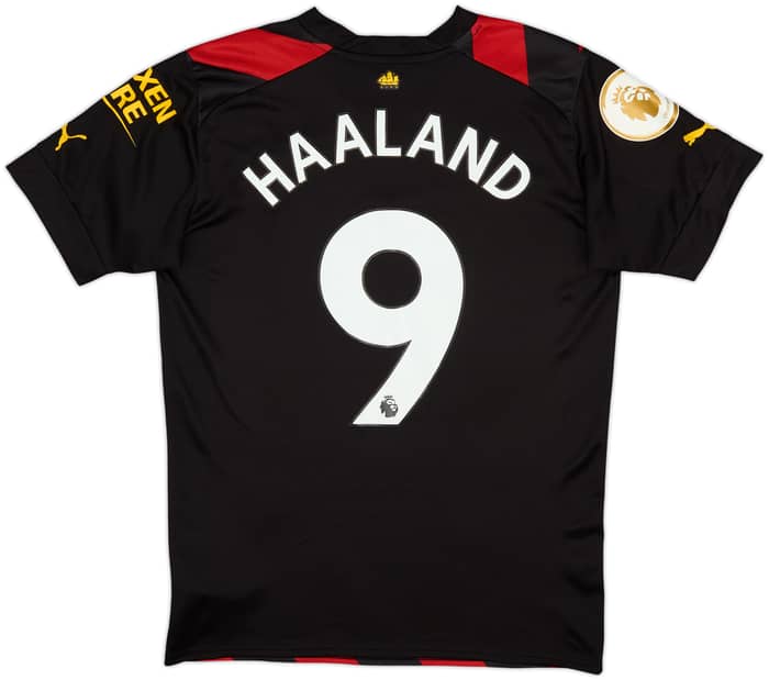 2022-23 Manchester City Away Shirt Haaland #9 - 9/10 - (S)