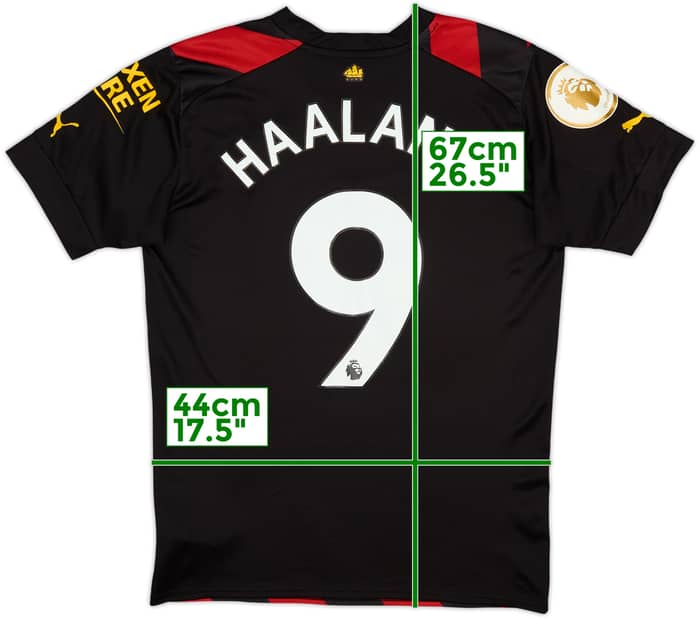 2022-23 Manchester City Away Shirt Haaland #9 - 9/10 - (S)