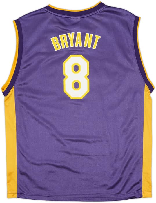 2002-06 LA Lakers Bryant #8 Reebok Away Jersey - 8/10 - (XL.Boys)