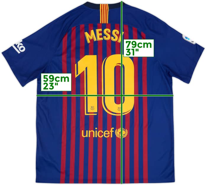 2018-19 Barcelona Camiseta Local Messi #10 - 9/10 - (XL)