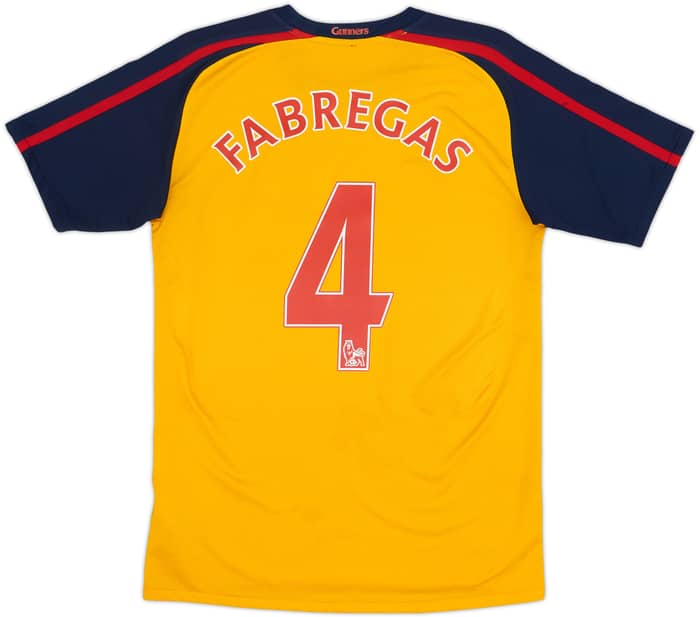 2008-09 Arsenal Away Shirt Fabregas #4 - 7/10 - (XL.Boys)
