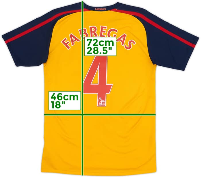 2008-09 Arsenal Away Shirt Fabregas #4 - 7/10 - (XL.Boys)