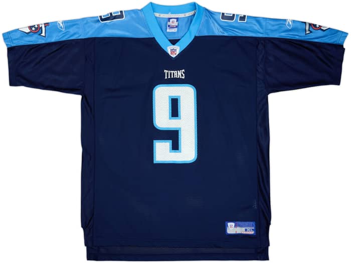 2002-04 Tennessee Titans McNair #9 Reebok On Field Home Jersey - 9/10 - (XL)