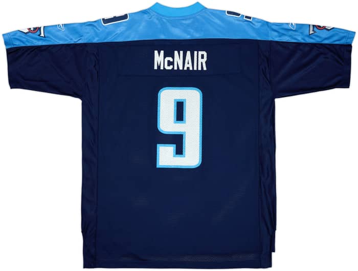 2002-04 Tennessee Titans McNair #9 Reebok On Field Home Jersey - 9/10 - (XL)