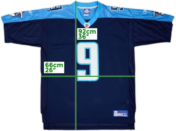 2002-04 Tennessee Titans McNair #9 Reebok On Field Home Jersey - 9/10 - (XL)