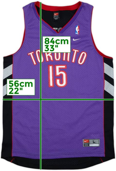 2000-03 Toronto Raptors Carter #15 Nike Swingman Away Jersey - 9/10 - (L)