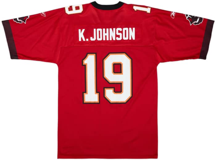 2001 Tampa Bay Buccaneers K.Johnson #19 Reebok Home Jersey - 8/10 - (M)