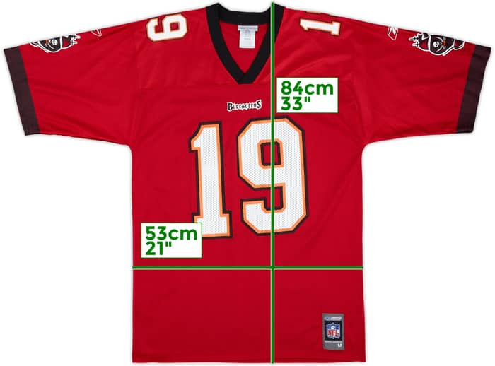 2001 Tampa Bay Buccaneers K.Johnson #19 Reebok Home Jersey - 8/10 - (M)