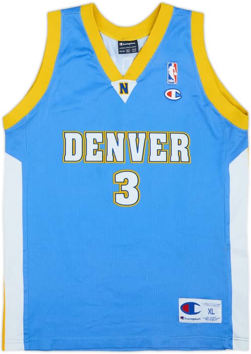 2003-10 Denver Nuggets Anthony #15 Champion Away Jersey - 6/10 - (XL.Boys)