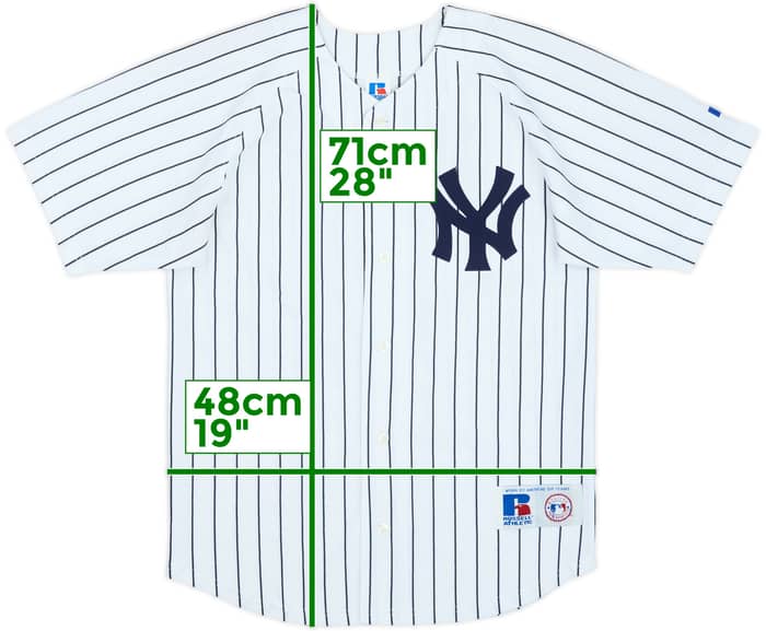 2000-03 New York Yankees Jeter #2 Russell Athletic Home Jersey - 9/10 - (L.Boys)