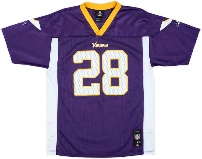 2008-11 Minnesota Vikings Peterson #28 Reebok Replica Home Jersey - 8/10 - (XL.Boys)