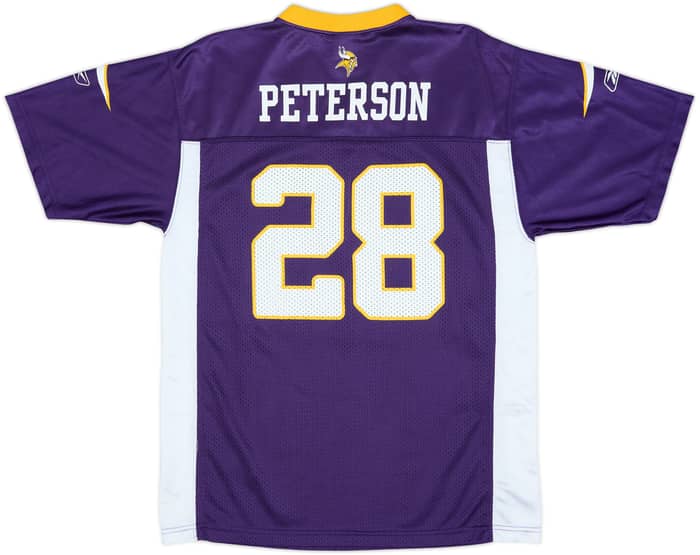 2008-11 Minnesota Vikings Peterson #28 Reebok Replica Home Jersey - 8/10 - (XL.Boys)