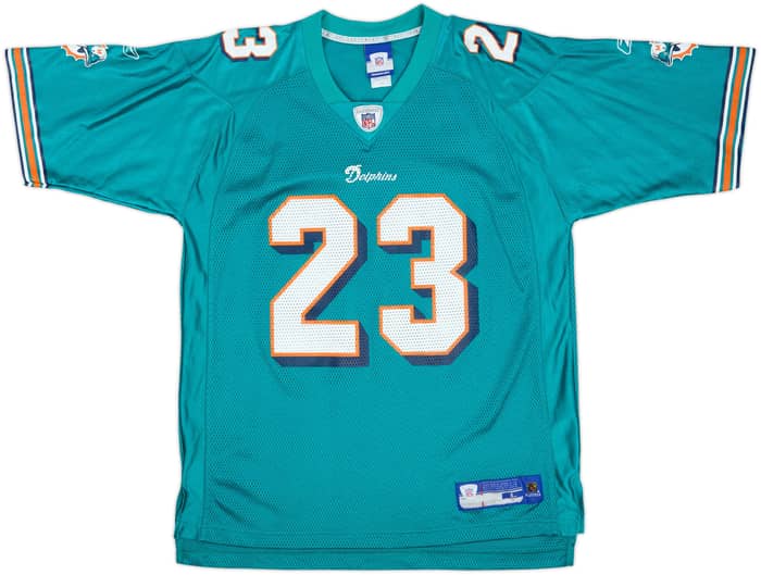 2005-06 Miami Dolphins Brown #23 Reebok On Field Home Jersey - 9/10 - (L)