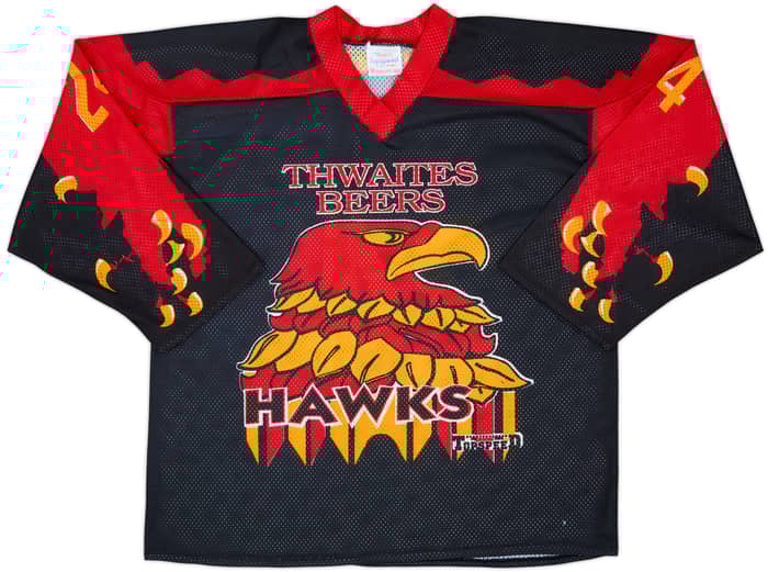 1997-99 Lancashire Hawks #24 TopSpeed Home Jersey - 6/10 - (XL)