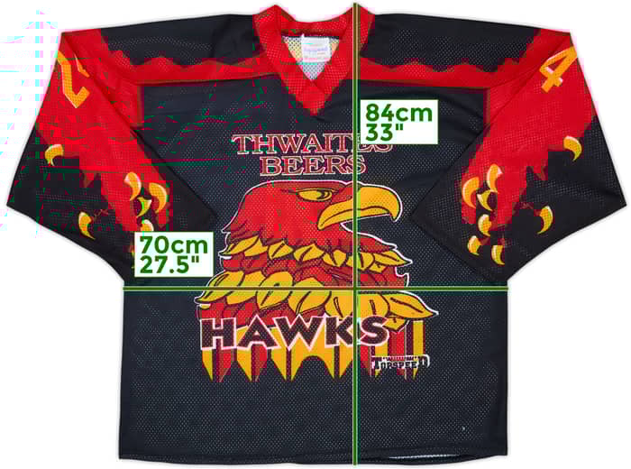 1997-99 Lancashire Hawks #24 TopSpeed Home Jersey - 6/10 - (XL)