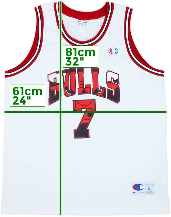 2004-09 Chicago Bulls Gordon #7 Champion Alternate Jersey - 9/10 - (XL)