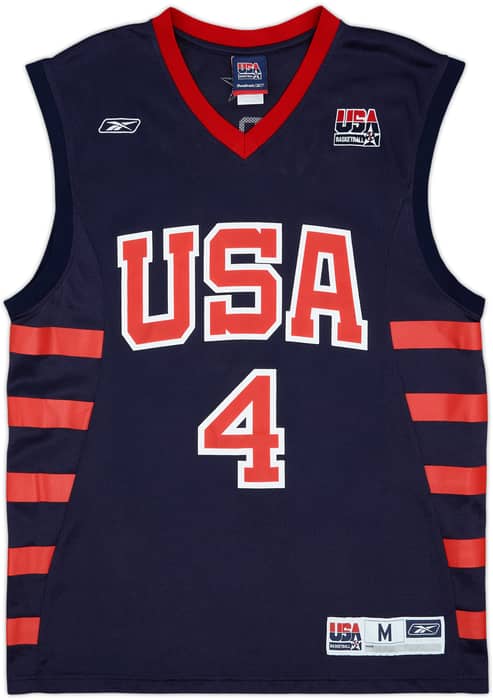 2004 USA Iverson #4 Reebok Away Jersey - 8/10 - (M)