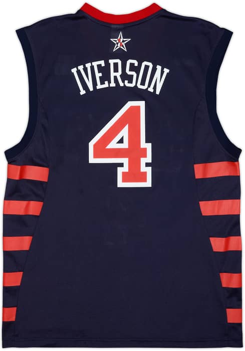 2004 USA Iverson #4 Reebok Away Jersey - 8/10 - (M)
