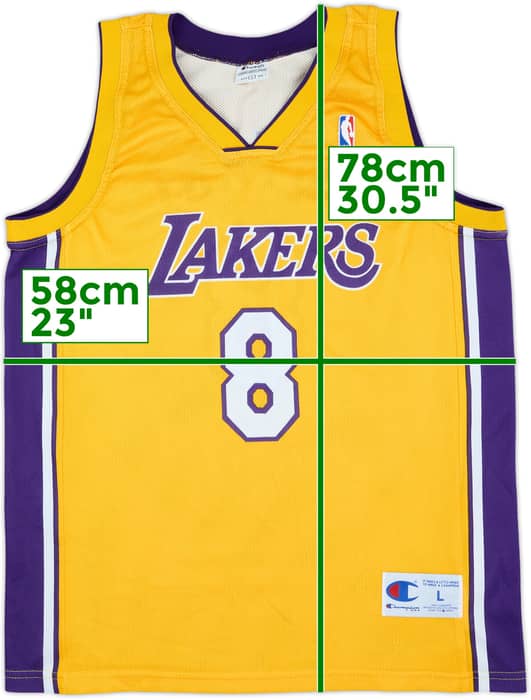 1999-06 LA Lakers Bryant #8 Champion Home Jersey - 9/10 - (L)