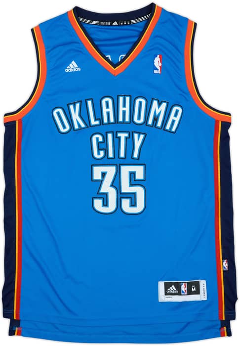 2010-14 Oklahoma City Thunder Durant #35 adidas Swingman Away Jersey - 6/10 - (M)