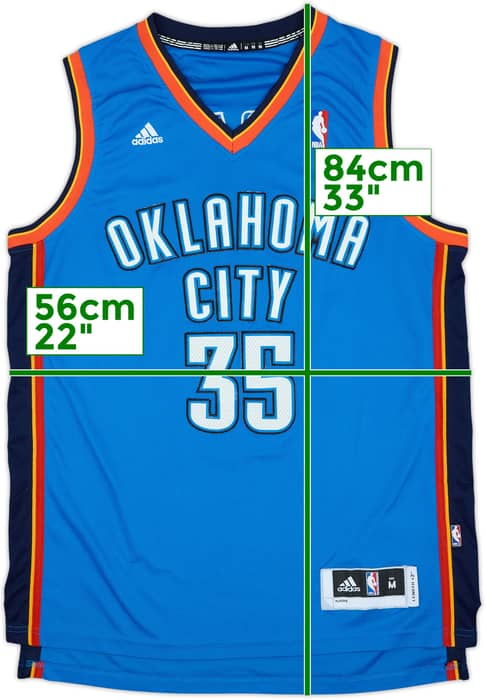 2010-14 Oklahoma City Thunder Durant #35 adidas Swingman Away Jersey - 6/10 - (M)