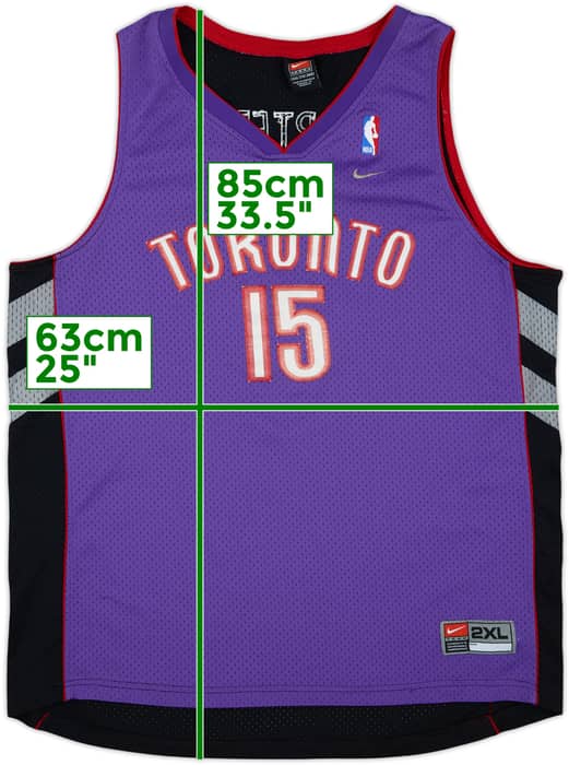 2000-03 Toronto Raptors Carter #15 Nike Swingman Away Jersey - 5/10 - (XXL)