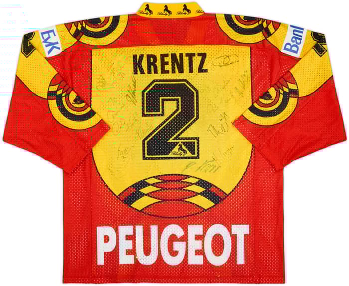1990-91 SC Bern Krentz #2 'Signed' Blacky Home Jersey - 3/10 - (XL)