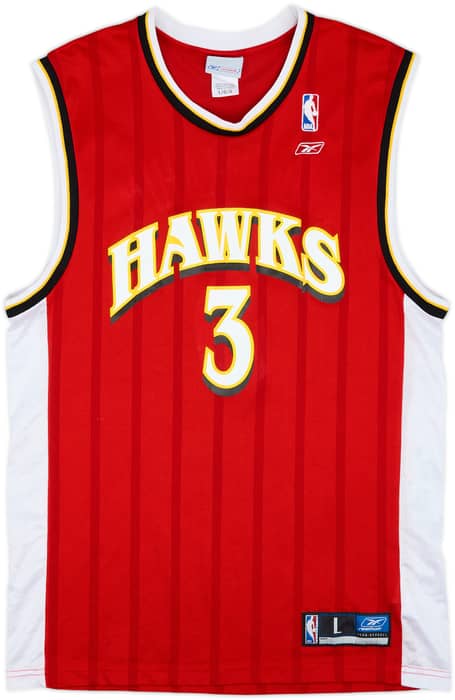 2002-04 Atlanta Hawks Abdur-Rahim #3 Reebok Away Jersey - 9/10 - (L)