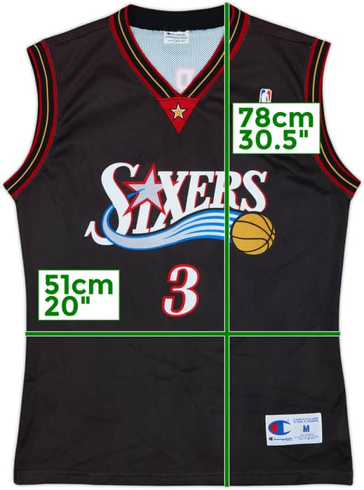 2000-06 Philadelphia 76ers Iverson #3 Champion Away Jersey - 9/10 - (M)