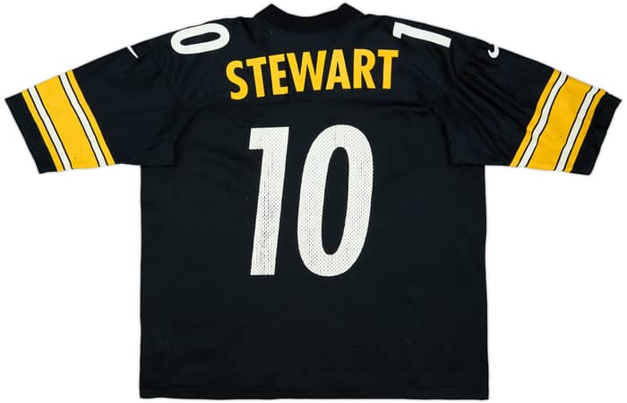 1997-00 Pittsburgh Steelers Stewart #10 Nike Game Home Jersey - 6/10 - (L)