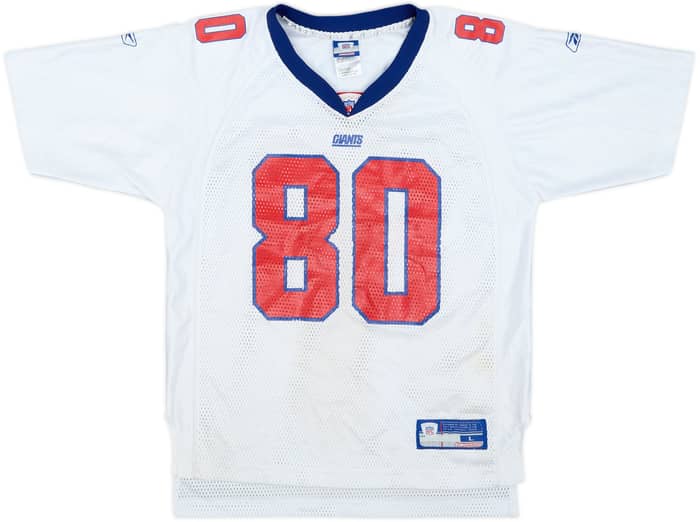 2002-04 New York Giants Shockey #80 Reebok On Field Away Jersey - 6/10 - (L.Boys)
