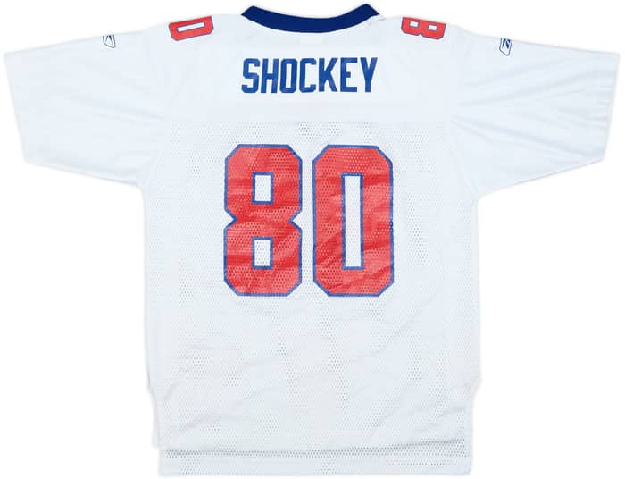 2002-04 New York Giants Shockey #80 Reebok On Field Away Jersey - 6/10 - (L.Boys)