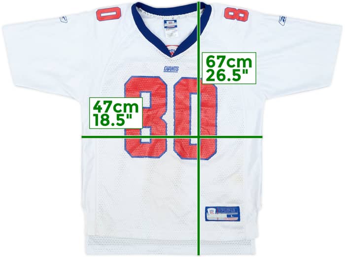 2002-04 New York Giants Shockey #80 Reebok On Field Away Jersey - 6/10 - (L.Boys)