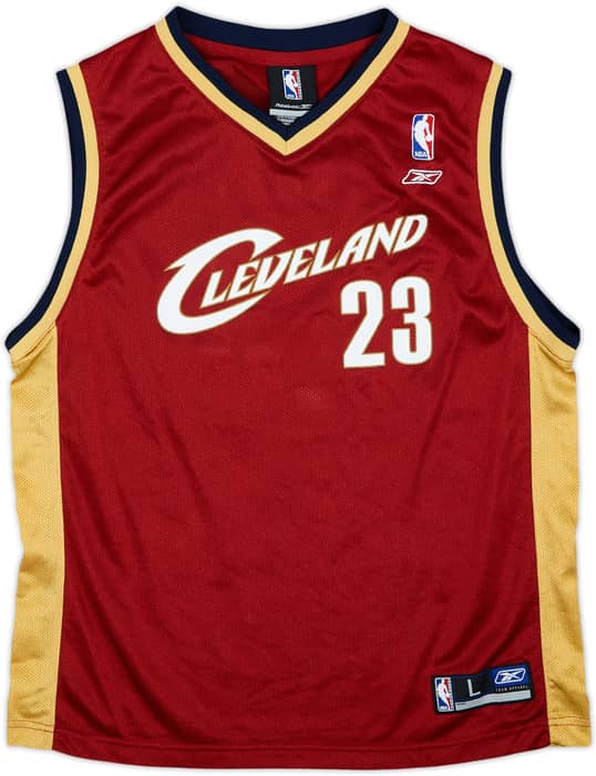 2003-06 Cleveland Cavaliers James #23 Reebok Away Jersey - 9/10 - (L.Boys)